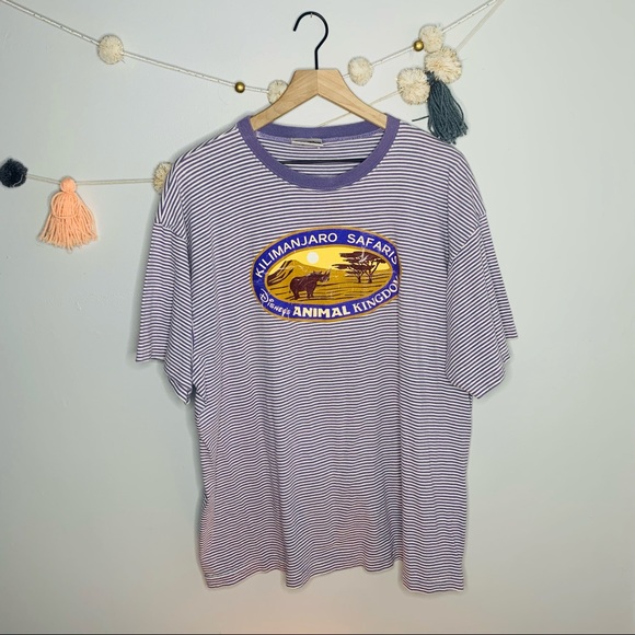 VINTAGE y2k Disney Kilimanjaro striped tee - Picture 12 of 13